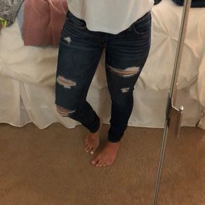 American Eagle destroyed jeggings.